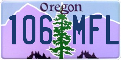 OR license plate 106MFL
