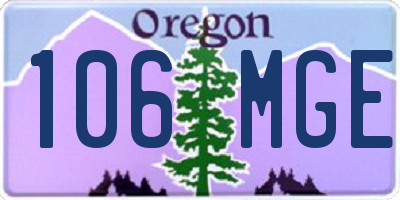 OR license plate 106MGE