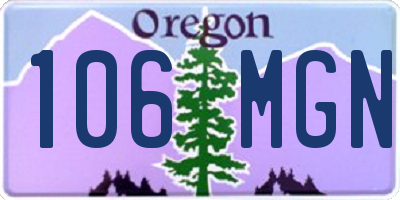 OR license plate 106MGN