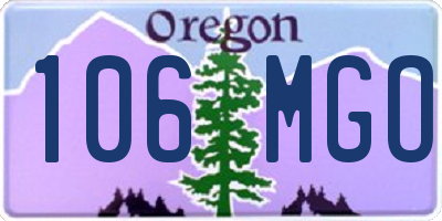 OR license plate 106MGO