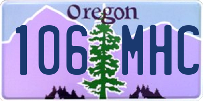 OR license plate 106MHC