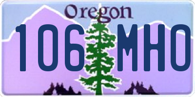 OR license plate 106MHO