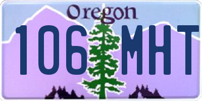 OR license plate 106MHT