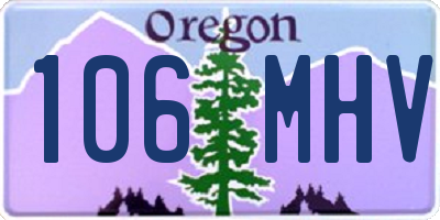 OR license plate 106MHV