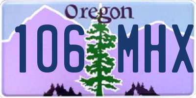 OR license plate 106MHX