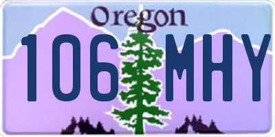 OR license plate 106MHY