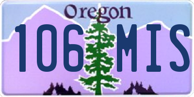 OR license plate 106MIS