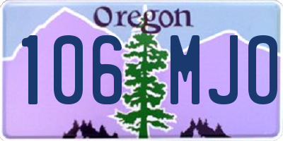 OR license plate 106MJO