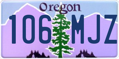 OR license plate 106MJZ