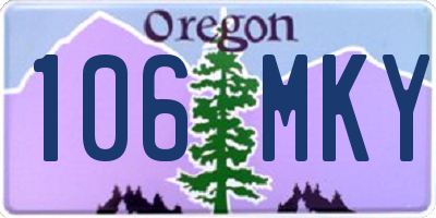 OR license plate 106MKY