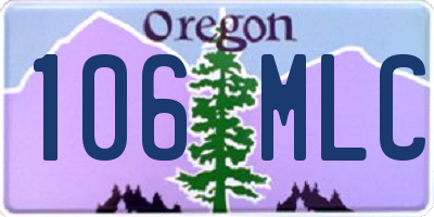 OR license plate 106MLC