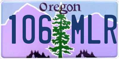 OR license plate 106MLR