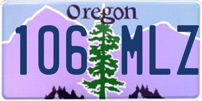 OR license plate 106MLZ