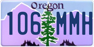 OR license plate 106MMH