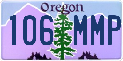 OR license plate 106MMP