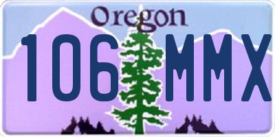 OR license plate 106MMX