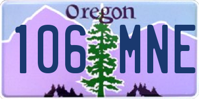 OR license plate 106MNE