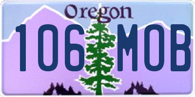 OR license plate 106MOB