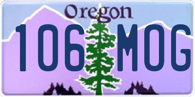OR license plate 106MOG