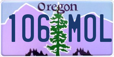 OR license plate 106MOL