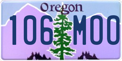 OR license plate 106MOO