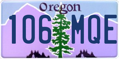 OR license plate 106MQE