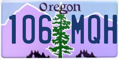 OR license plate 106MQH