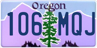 OR license plate 106MQJ