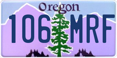 OR license plate 106MRF