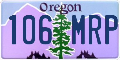 OR license plate 106MRP