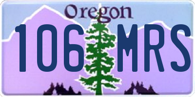 OR license plate 106MRS