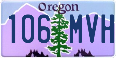 OR license plate 106MVH