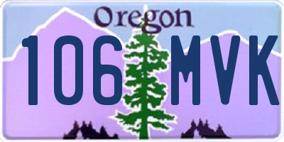 OR license plate 106MVK