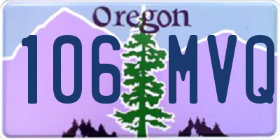 OR license plate 106MVQ