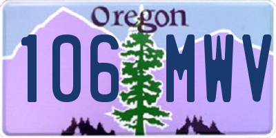 OR license plate 106MWV