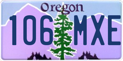 OR license plate 106MXE