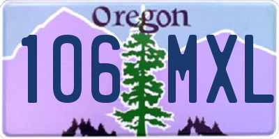 OR license plate 106MXL