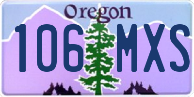 OR license plate 106MXS
