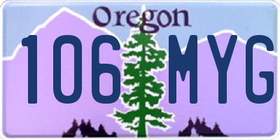 OR license plate 106MYG
