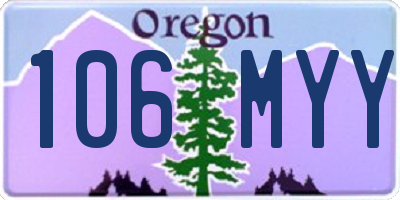 OR license plate 106MYY