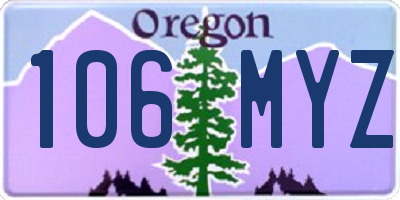 OR license plate 106MYZ