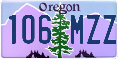 OR license plate 106MZZ