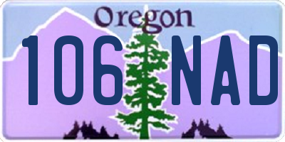 OR license plate 106NAD