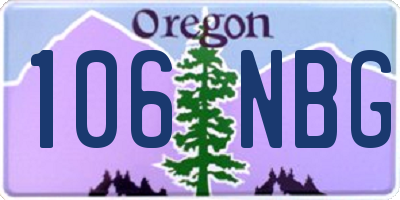 OR license plate 106NBG