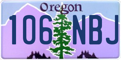 OR license plate 106NBJ
