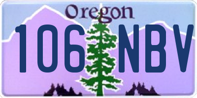 OR license plate 106NBV