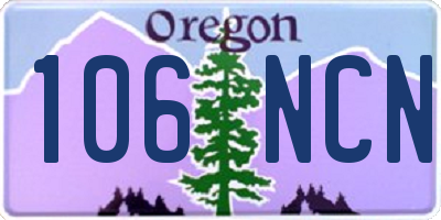 OR license plate 106NCN