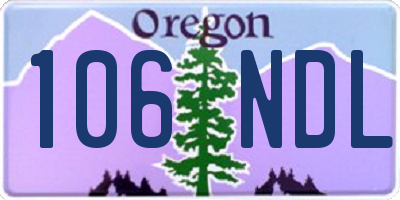 OR license plate 106NDL