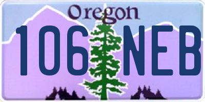 OR license plate 106NEB