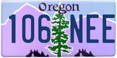 OR license plate 106NEE